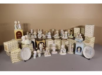 #1 Group Lot Of Enesco/Precious Moments Collectors Porcelain Figurines And Plates