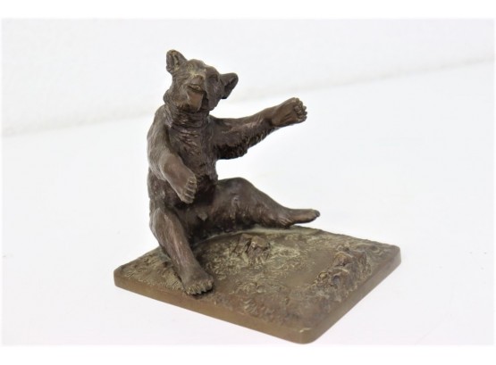 Bronze Honey Bear Statuette - Made In Germany