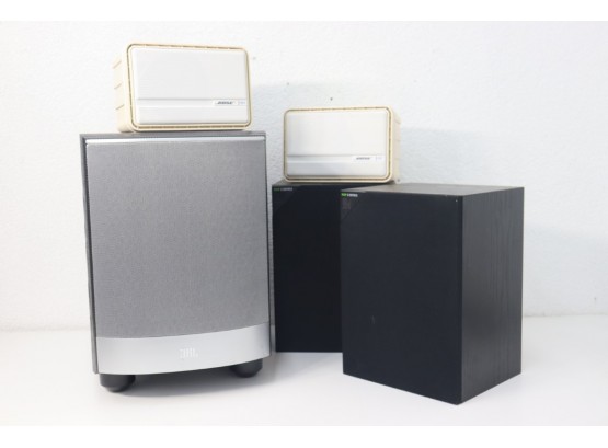 Group Lot Of Audio Speakers - KEF C20 Series, Bose 151, And JBL Venue