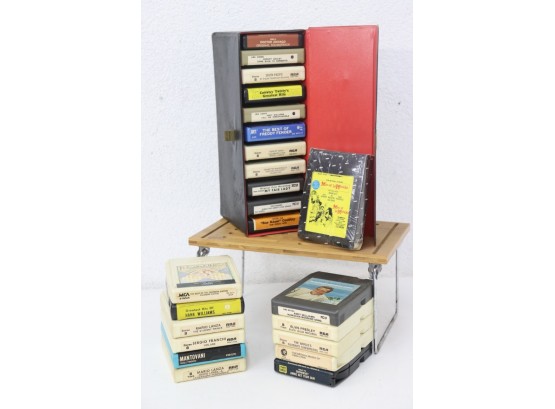 Elvis In 8-Track! Sweet Pile Of Vintage Music On Stereo Eight Track Cartridges - 22 And Case