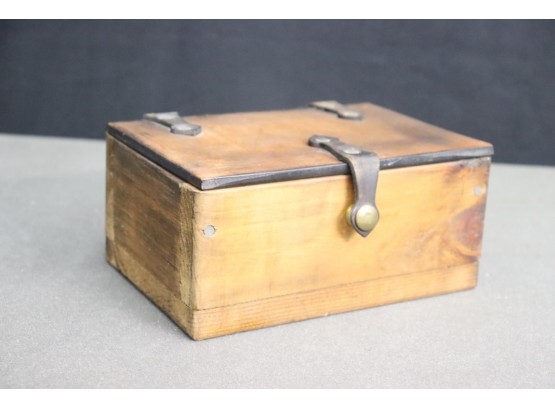 Leather Top And Wooden Box