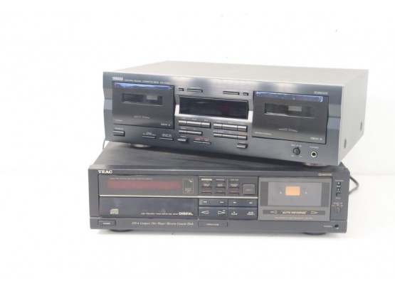 Yamaha  Natural Sound Double Cassette Deck KX-W321 And TEAC AD-4 CD/Reverse Cassette Deck