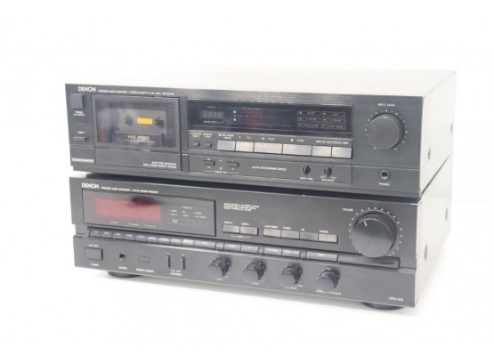 Denon Precision Audio Equipment: AM/FM Stereo Receiver And DR-M10HR Cassette Tape Deck