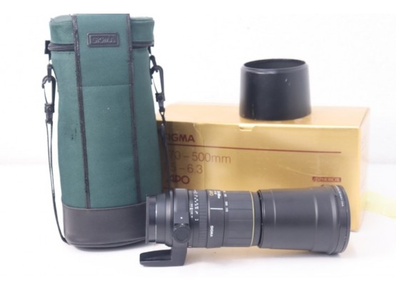 SIGMA APO Interchangeable Photographic Lens - 170-500mm  F5-6.3 Aspherical - $600 Plus Orig. Price