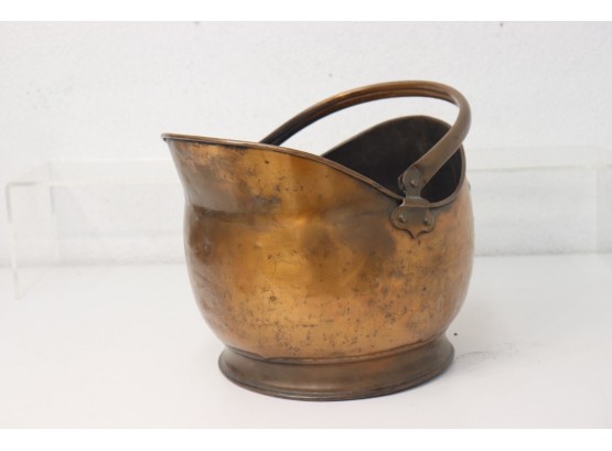 Vintage Nestor England Wide-Mouth Copper Alloy Hearth Coal Hod