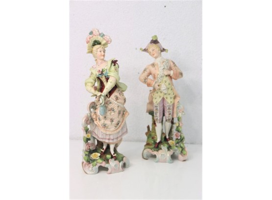 The IT Couple Of The Restsoration - Porcelain Figurines In Spectaular Carolean Stylings