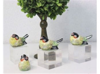 Group Of Four Chamart Limoges Bird Figurine Salt/Pepper Shakers