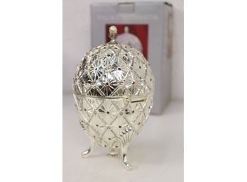 Wallace Silversmiths Silver-Plated Christmas Musical Egg
