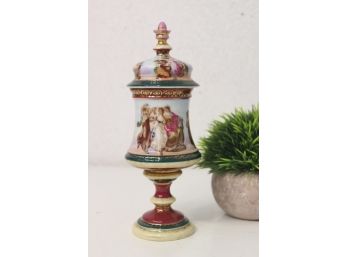 Royal Vienna Porcelain Covered Urn Decorated With Visions Of The Muses