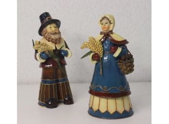Mr. & Mrs. A. Saxon Do Thankgiving Pair Of Figurines