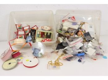 Pins & Needles Group Lot Of Sewing, Beading, And Crafting Supplies