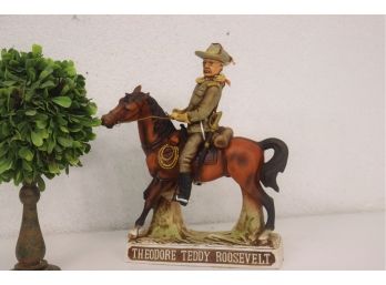 Vintage 1976 Another Grenadier Teddy Roosevelt Pancho Villa Tequila Porcelain Decanter (Empty)