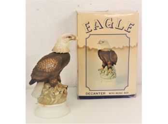 Vintage Hoffman Liqueur Eagle & Music Box Porcelain Decanter (Empty)