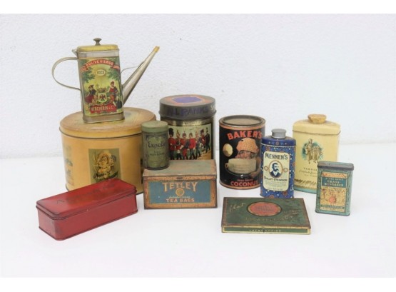 1 Of 3: Group Lot Of Vintage And Decorative Branded Tins And Products Boxes