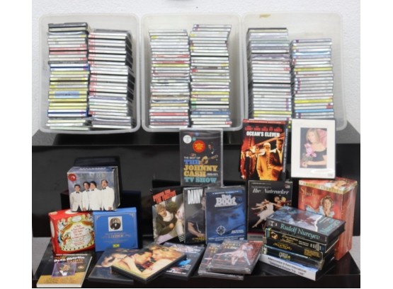 Pre-Netflix & Chill Group Lot: DVDs, CDs, And VHS - Music And Movies