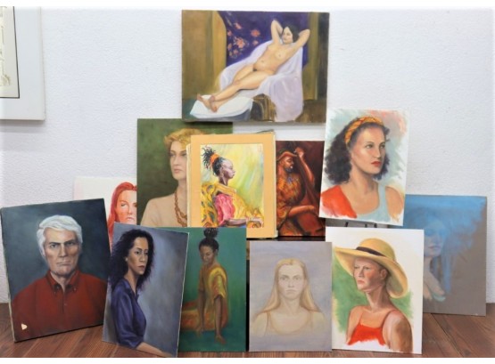 Group Lot Of Portraits, Selfie And Non-Selfie,  Artist: Nancy Berg