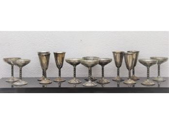 'Good For Scrap' Group Lot Of Various Metal Stemware