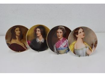 Four Bareuther Bavarian Porcelain Lola Montez And Friends Plates