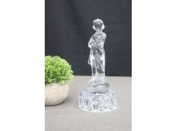 Crystal Clear Moulded Glass Lady Figurine