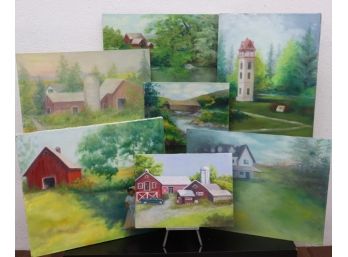 Group Lot Of Varied Water & Farmscapes, Artist: Nancy Berg