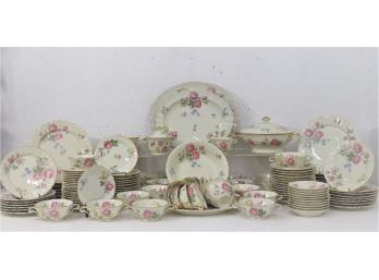 Enviable Group Lot Of  L. Bernardaud & C. Limoges Porcelain Dinnerware - Pink Roses #18