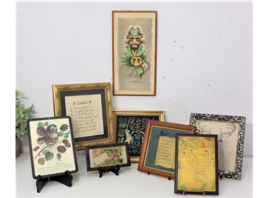 Group Lot Of Framed Poems And Poetic Images