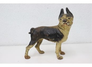 Vintage Cast Iron Hubley-style Boston Terrier Doorstop Figurine