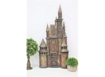 Medieval Turrets And Spires Facade Ceramic Wall Plaque