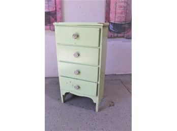 Pistachio Pastel Side Chest Of Four Drawers