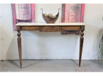 Marble Top Wall Mounted Console Table