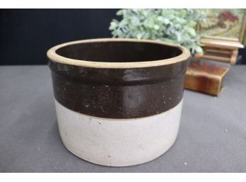 Vintage Two-Toned Glaze Stoneware Crock