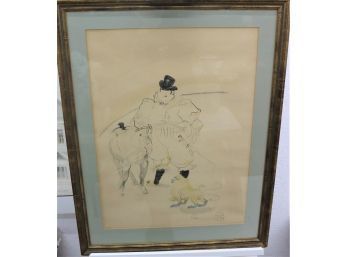 Vintage Print, At The Circus: Trained Pony And Baboon, Henri De Toulouse-Lautrec