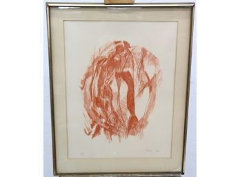 Limited Edition Lithograph Of Colored Abstract, #20/25, Signed And Dated '62