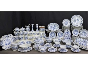 Large Set Of Blue Danube Blue Onion Porcelain Dinnerware