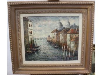 Untitled Venice Landscape In Macchiaioli Style, Signed Lower Right