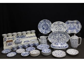 Capital M Massive Collection Of Porcelain, Ironstone, Bone China - Blue&white - Many Makers, Lots Of Countries