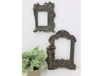 Patinated Cast Iron Neoclassical Aesthetic Style Myth Frames