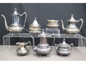 Group Lot Of Silver-Plated Tea Pots, Bowls, And Pitchers - Including Reed & Barton