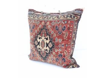 Large Genuine Hand Woven Oriental Rug Pillow -Shiraz