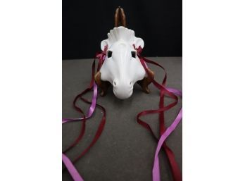 Decorative Horse Head White Porcelain Mask