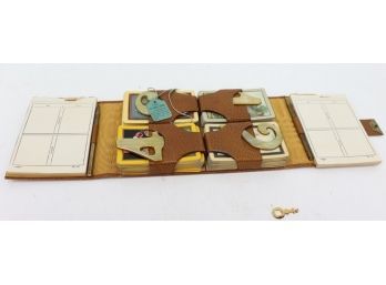 Vintage Cased Card Game With Bakelite Numbers