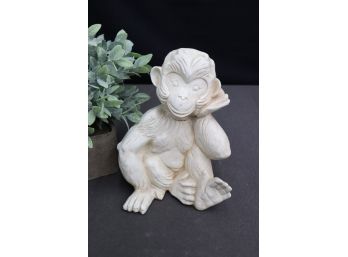 Vintage Cast Plaster Monkey Figurine