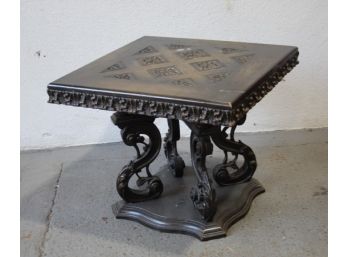 Regal Hollow Relief Top & Carved Scroll Leg Coffee Table