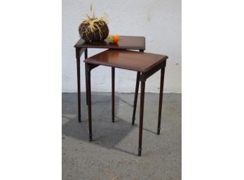 Pair Of Mahogany Close Nesting End Tables