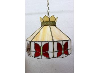 Tiffany-style Butterfly Stained Glass Glass Hanging Lamp