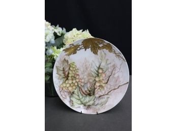 Antique Finely Hand-Painted Porcelain Plate, Signed And Dated Antoinette Jayer 1894