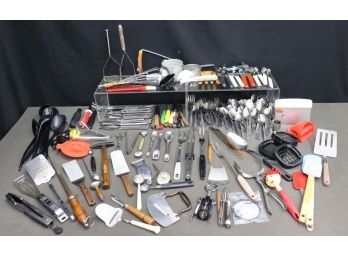 Gigantic Lot Of Wide Array Of Kitchen Utensils, Flatware - Multiples Of Many Items