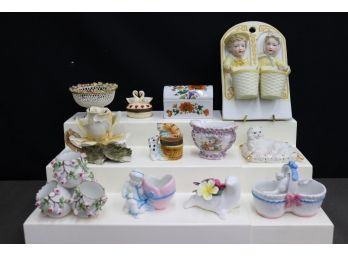 Super Group Collection Of Mixed Porcelain And Bone China Decorative Bowls And Figurines