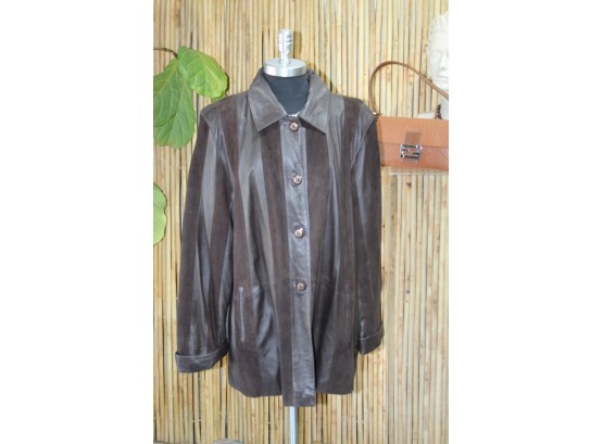 Vintage Bugatti Women's  Leather And Suede Jacket