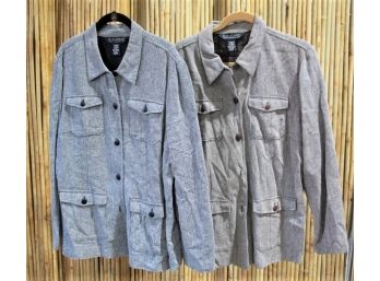 New, Never Worn: Two Dialogue Four Pocket Field Jackets - Size Large